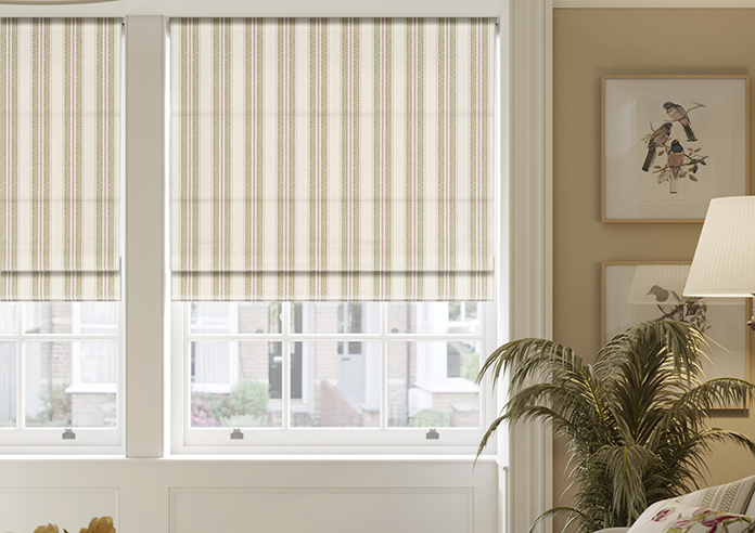 Noble Stripe, Moss - Roman Blind - Image 3